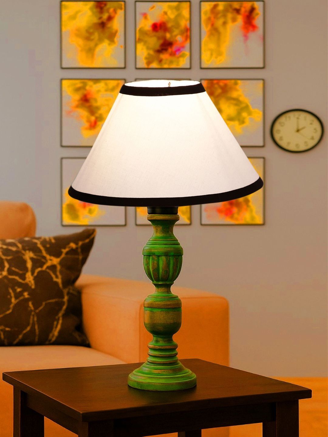 Aura Multicoloured Wood Frusturical Shaped Table Lamp-picture-21