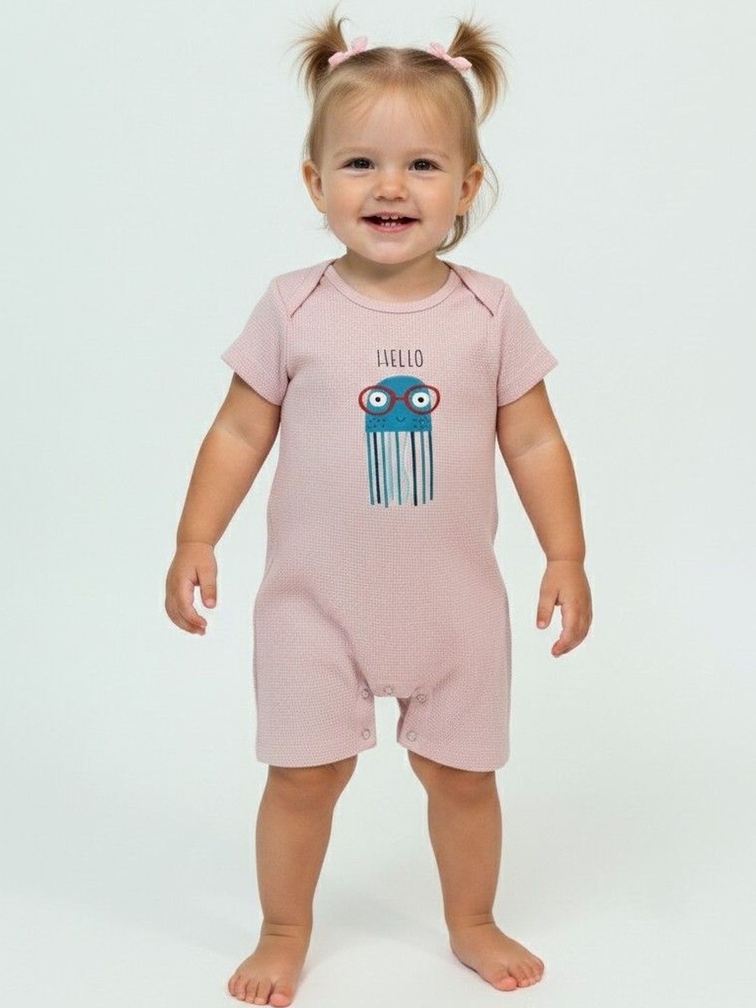 Moda Rapido Girls Printed Cotton Rompers-picture-24