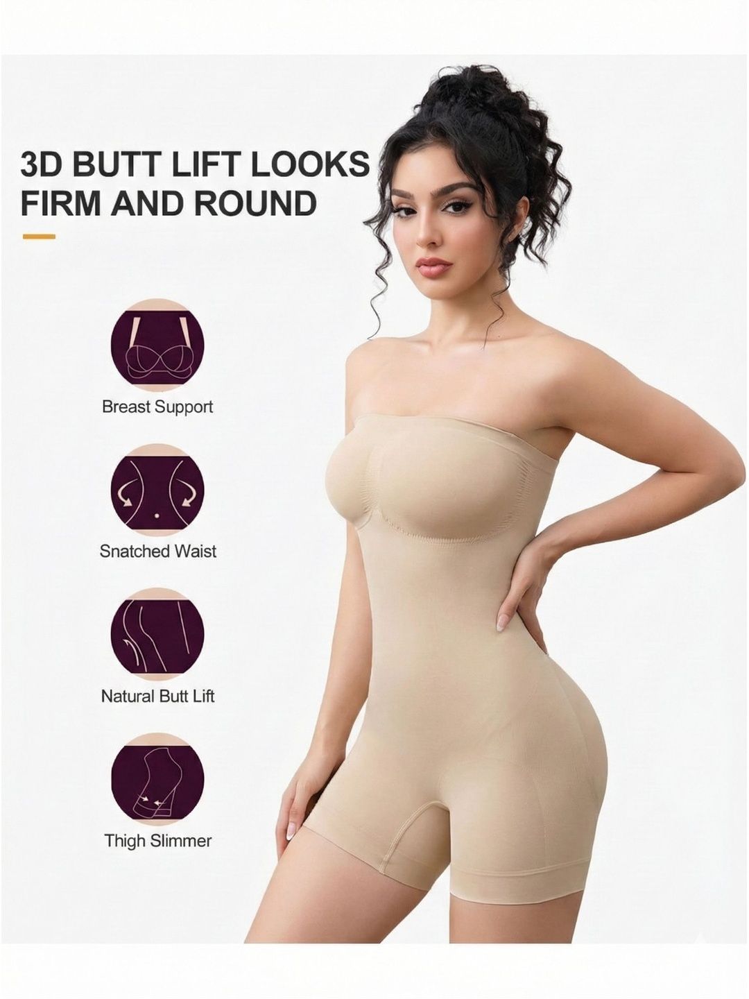 Moda Rapido Off Shoulder Body Shaper Shapewear-picture-13