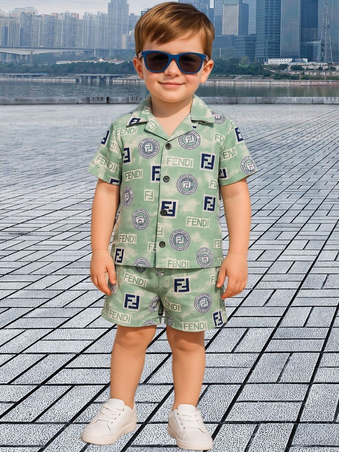 BAESD Boys Printed Shirt with Shorts-picture-10