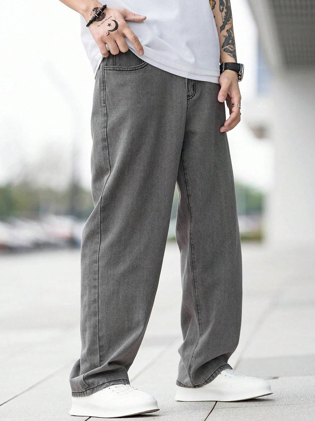 UNITED DENIM Men Loose Mid-Rise Stretchable Jeans-picture-16
