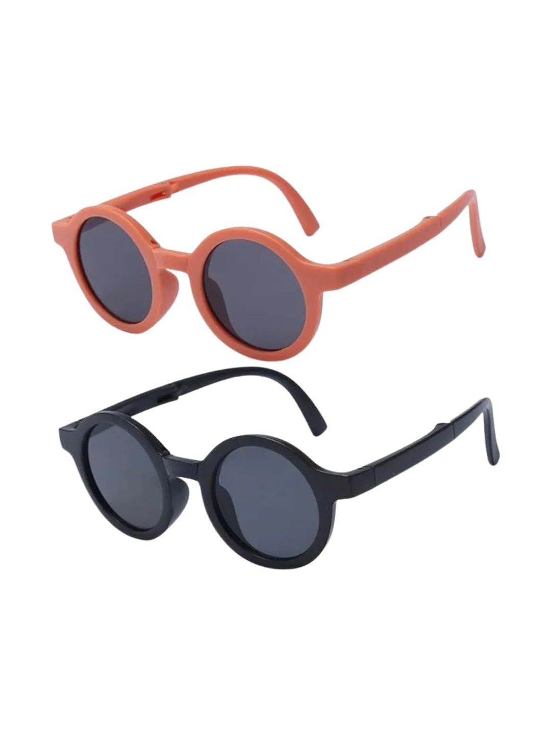 NESKA MODA Unisex Kids Black Lens & Black Round Sunglasses with-picture-48