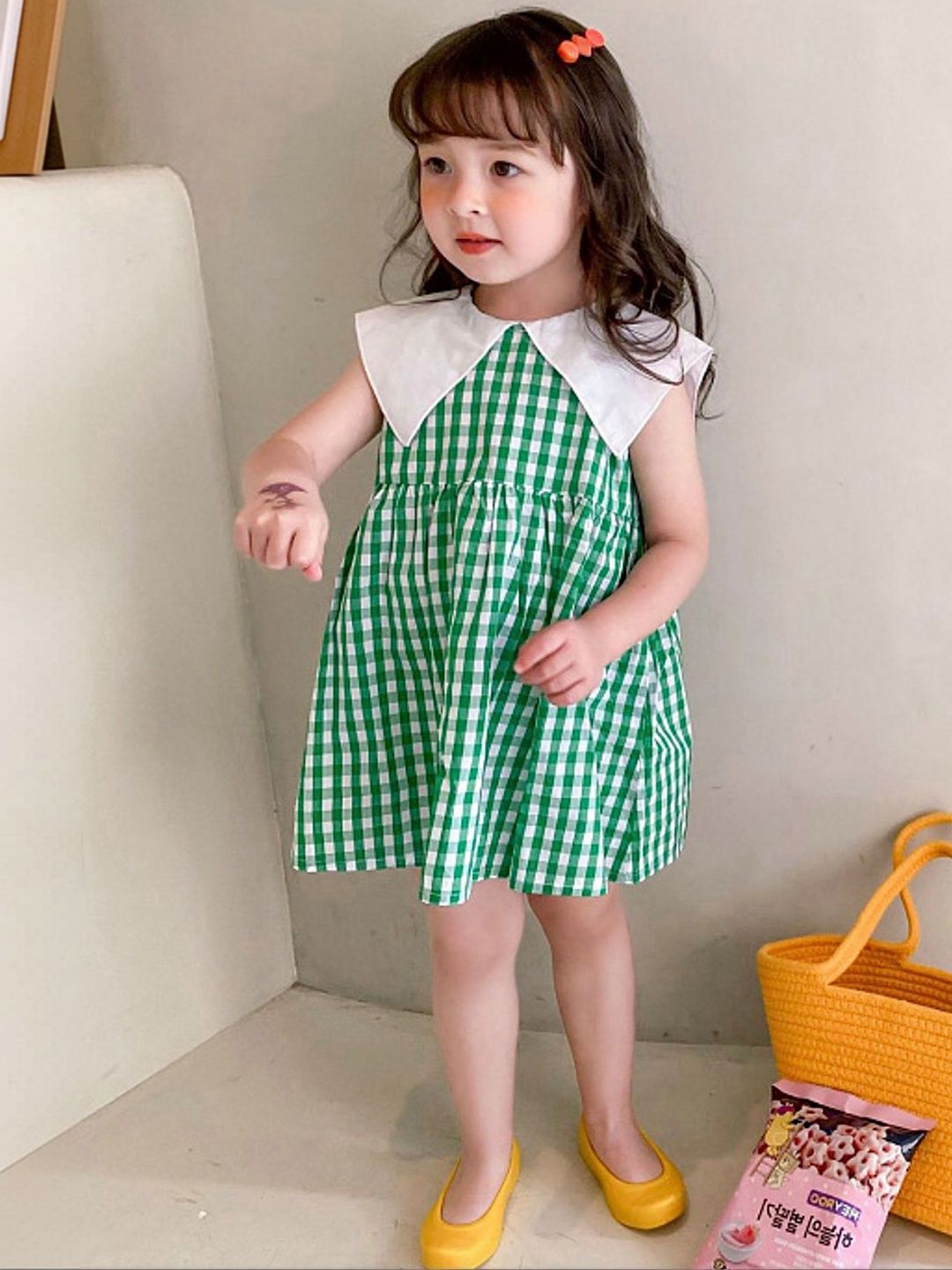 LULU & SKY Checked A-Line Dress-picture-58