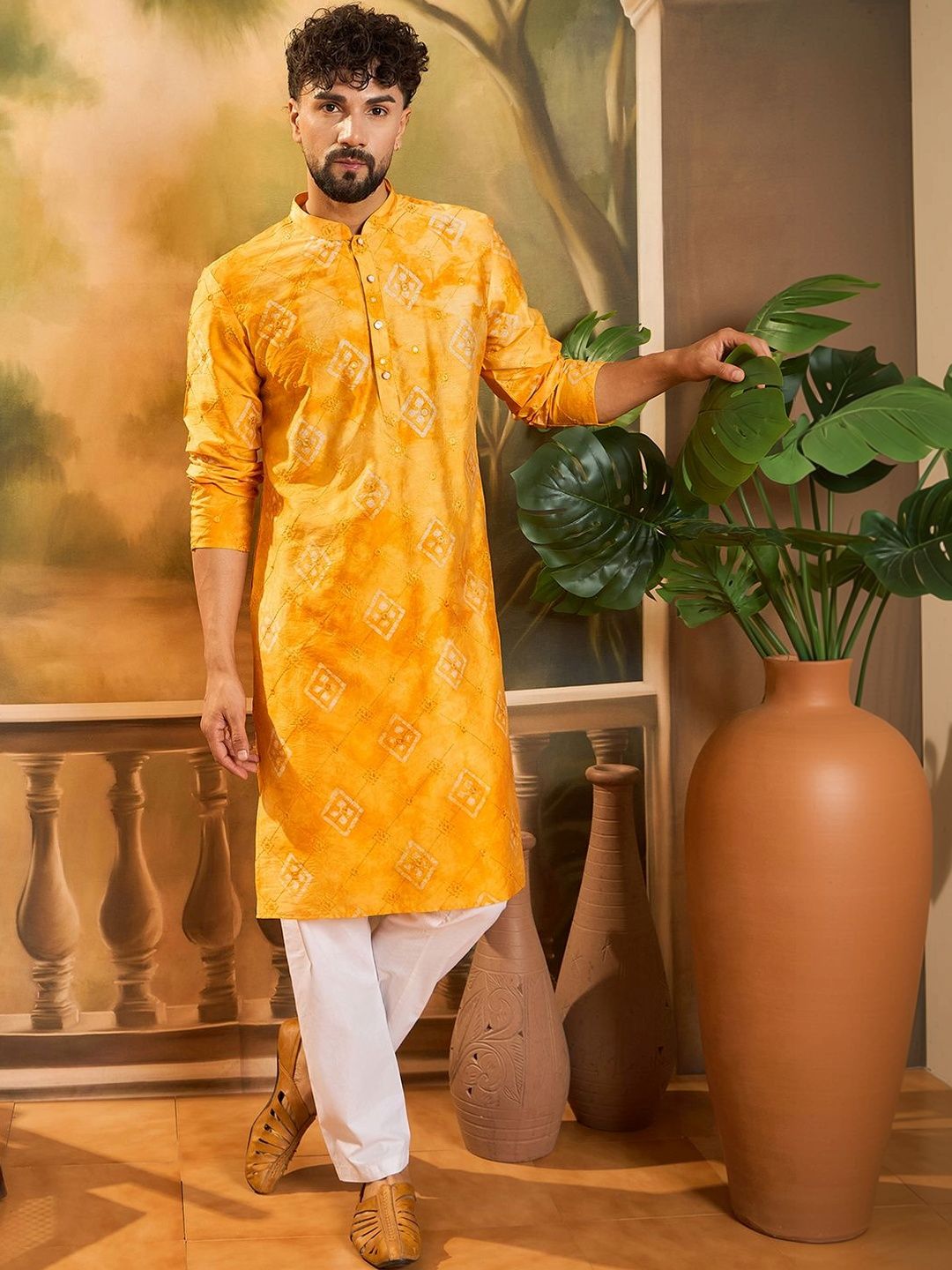 Anouk Men Printed Regular Kurta with Pyjamas-picture-10