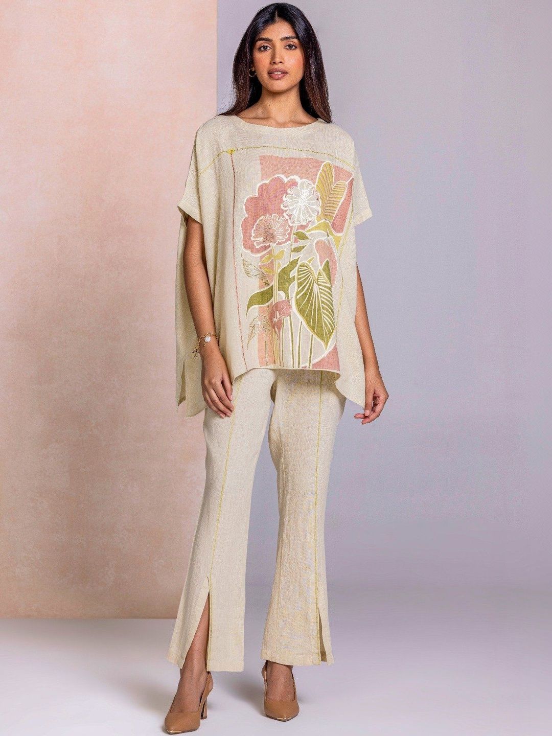 Kaveri Floral Print Linen Top-picture-41