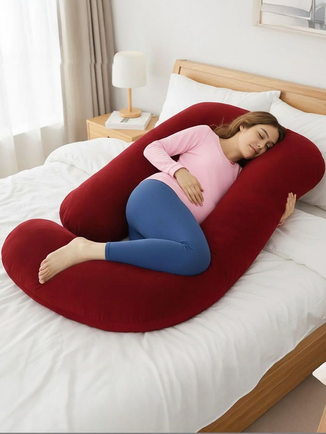 StarAndDaisy Maroon Cotton Maternity Pillow-picture-50