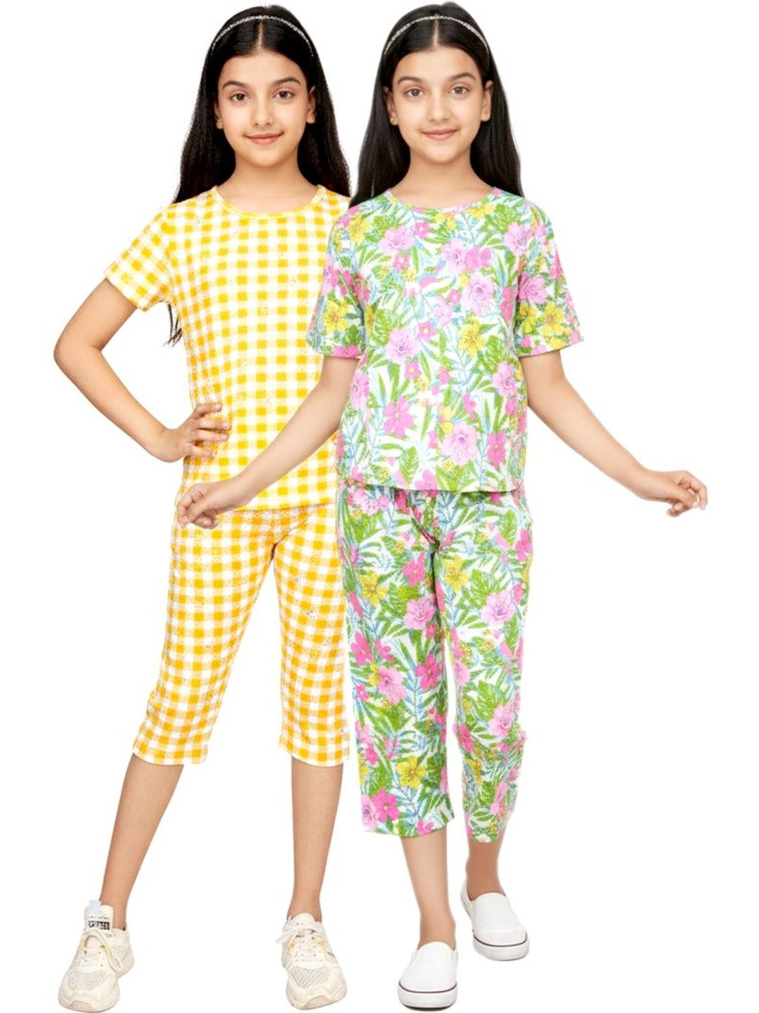 SELINI Girls Checked Capris-picture-17