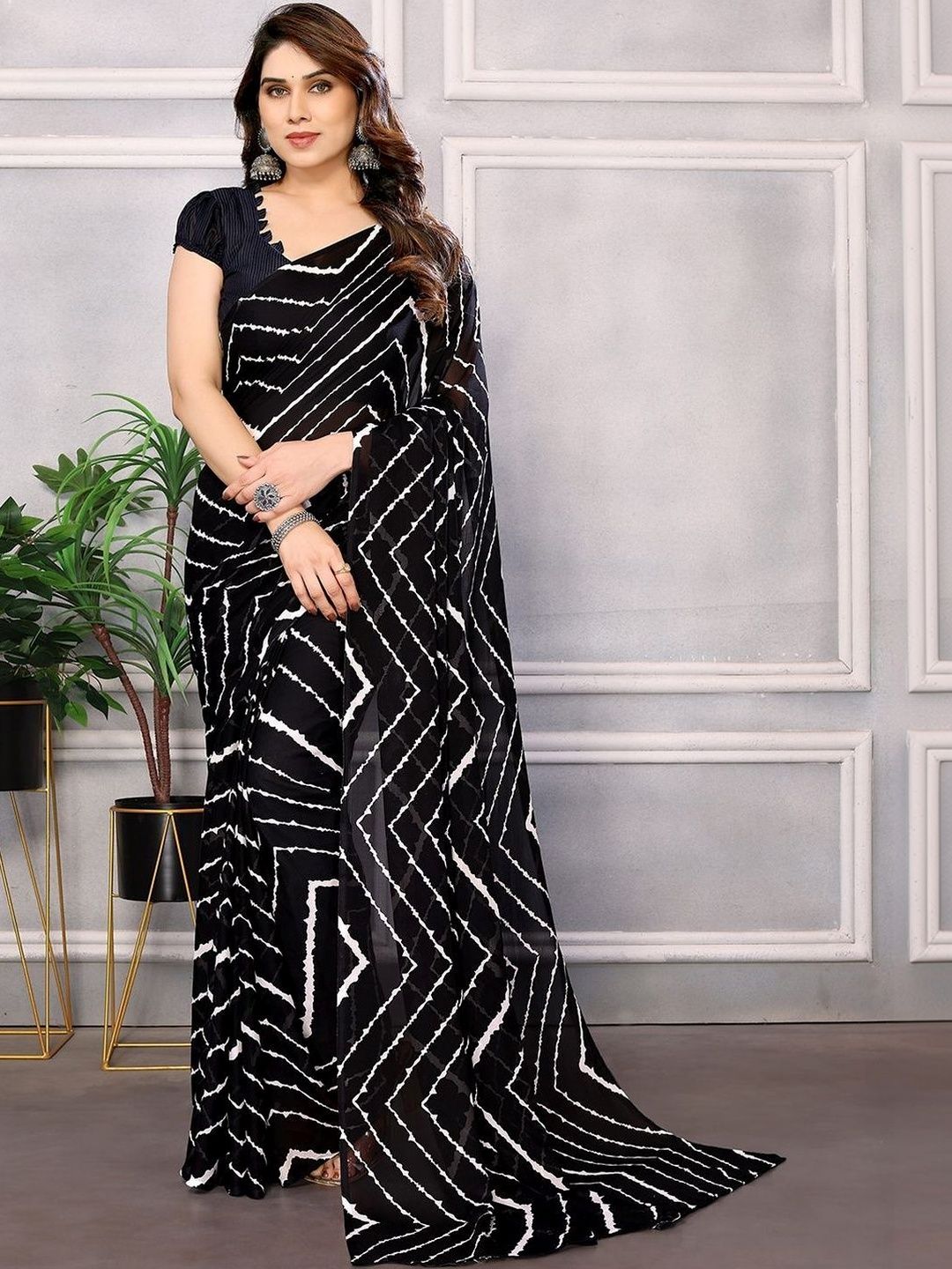STYLE MODA Leheriya Poly Georgette Saree-picture-21