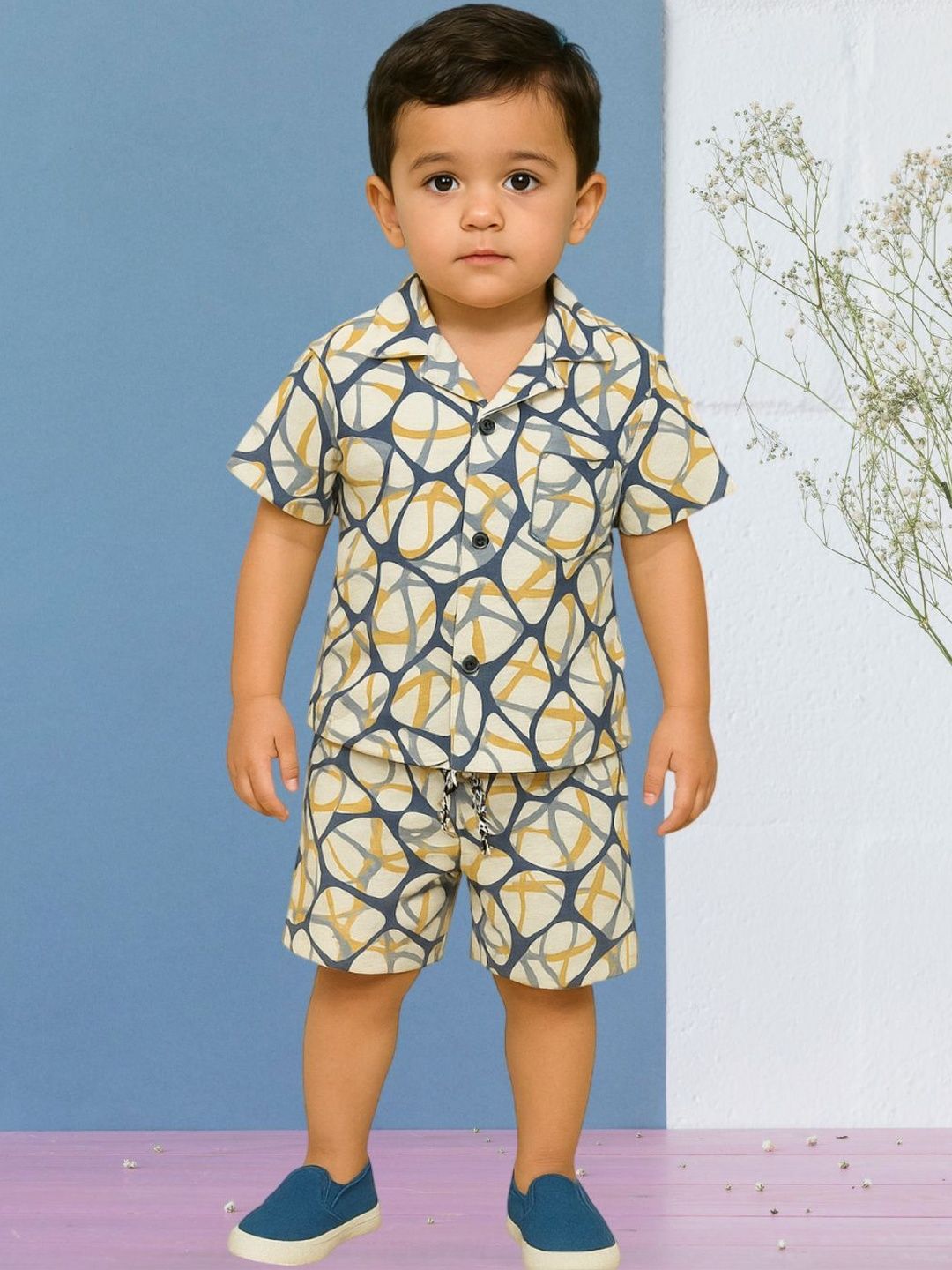 FASHION GRAB Boys Printed Shirt with Shorts-picture-37