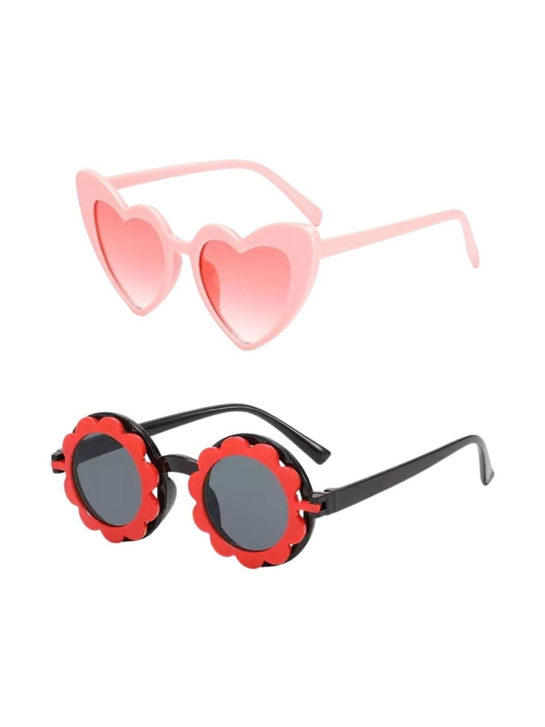 NESKA MODA Unisex Kids Black Lens & Pink Round Sunglasses with-picture-26
