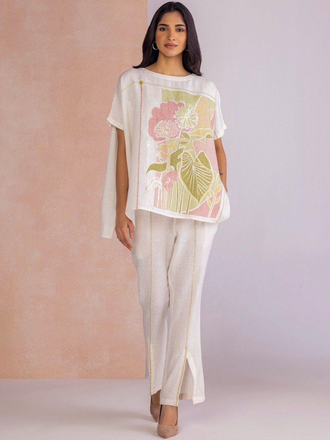 Kaveri Floral Print Linen Boxy Top-picture-27