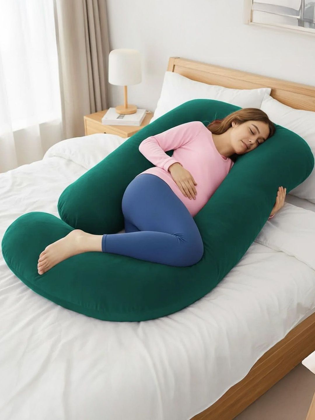 StarAndDaisy Green Cotton Maternity Pillow-picture-30