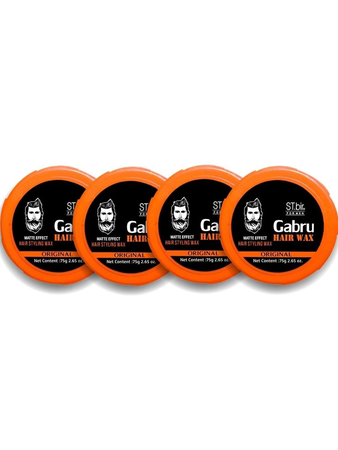 GABRU Set Of 4 Men Long Lasting Hair Styling Wax - 75 g Each