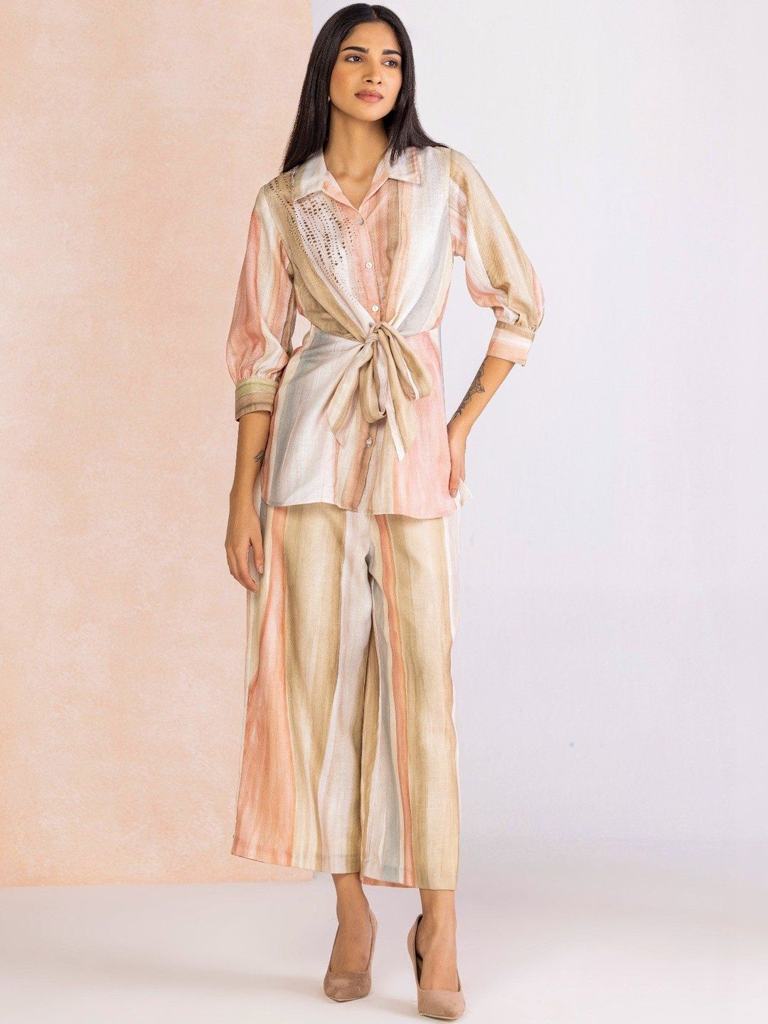 Kaveri Striped Linen Top-picture-18