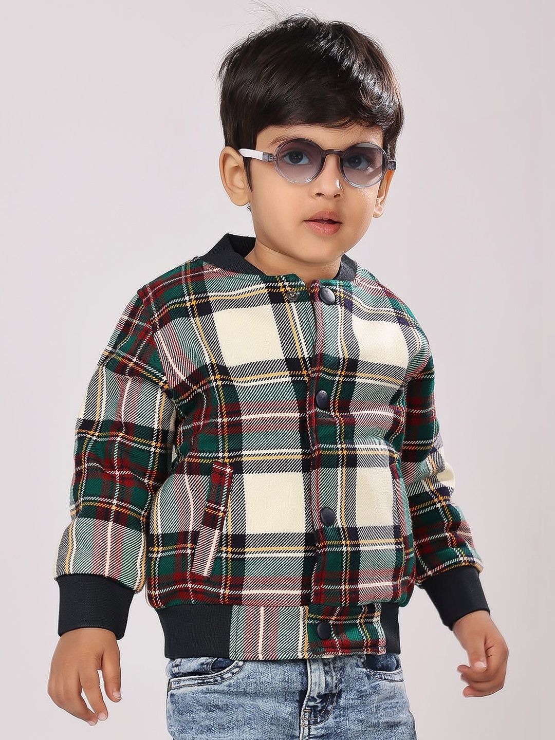 Piccolo Piglet Boys Checked Bomber Jacket-picture-32