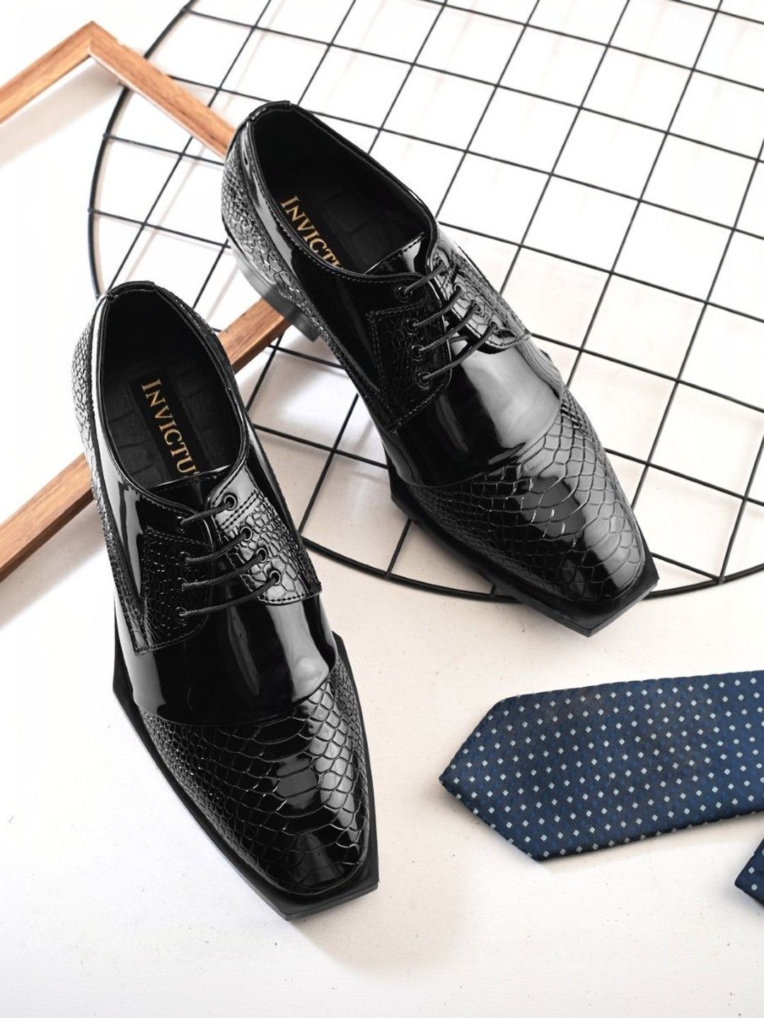 INVICTUS Men Square Toe Formal Derbys-picture-16