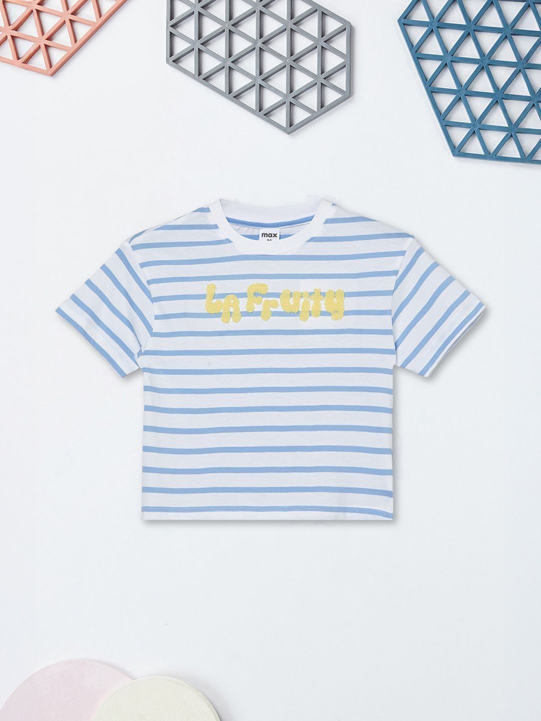 max Girls Striped Pure Cotton T-Shirt-picture-17
