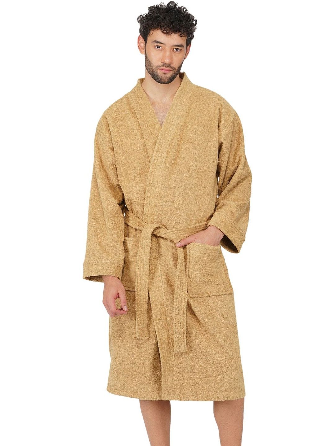 RANGOLI Organic Bamboo Bath Robe With Wraps-picture-27