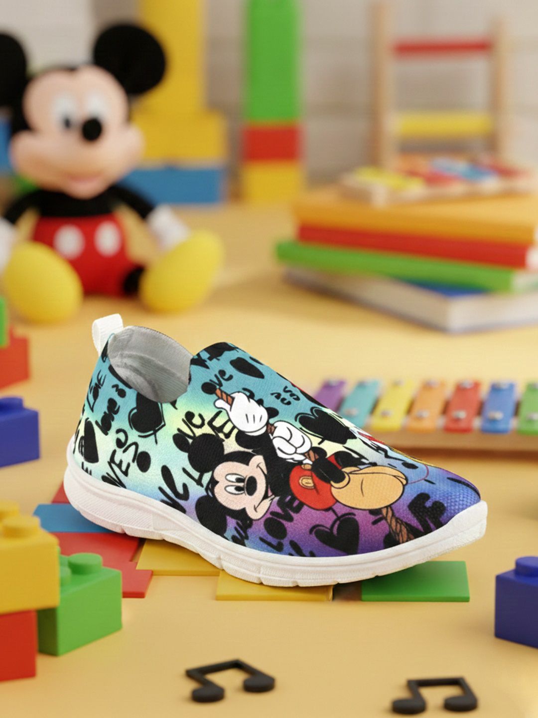 SPRENGE Boys Mickey Mouse Printed Slip-On Sneakers-picture-37