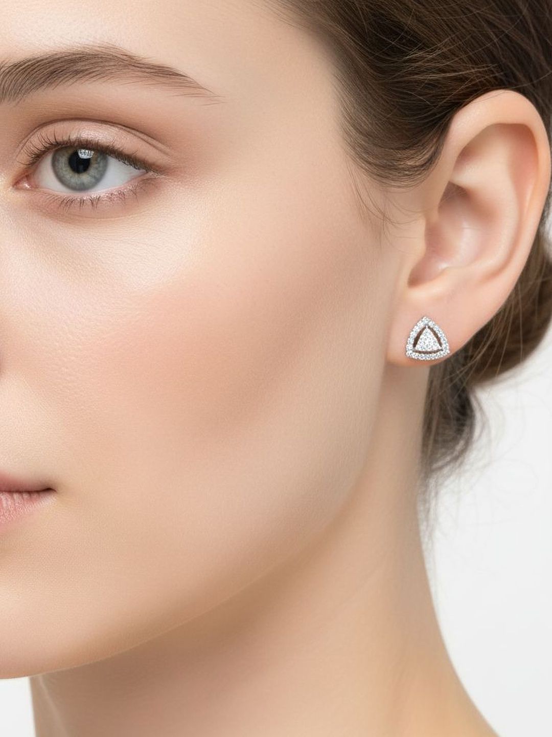 JOY & SHINE Triangular Studs Earrings-image-2