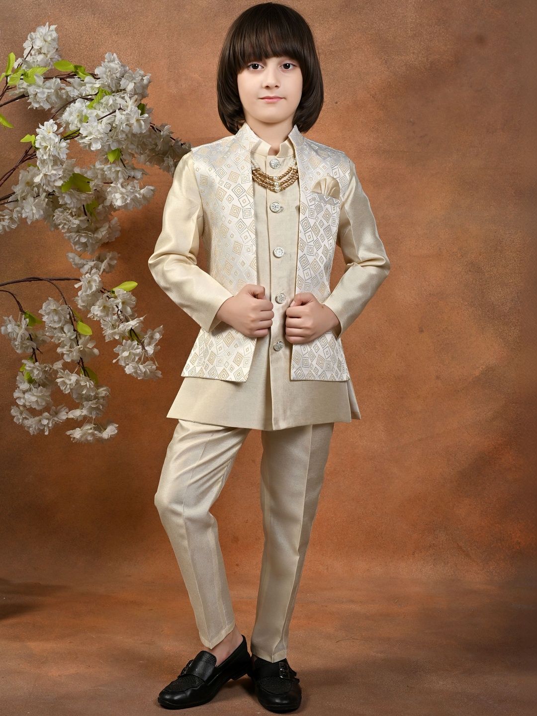 ahhaaaa Boys Regular Kurta with Trousers-image-46