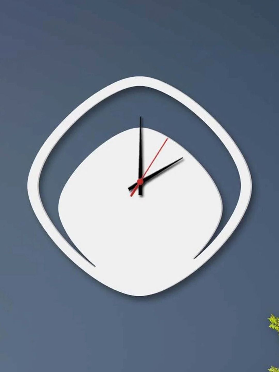 DECORSMANTRA Multicoloured & White Geometric Contemporary Wall Clock-picture-17