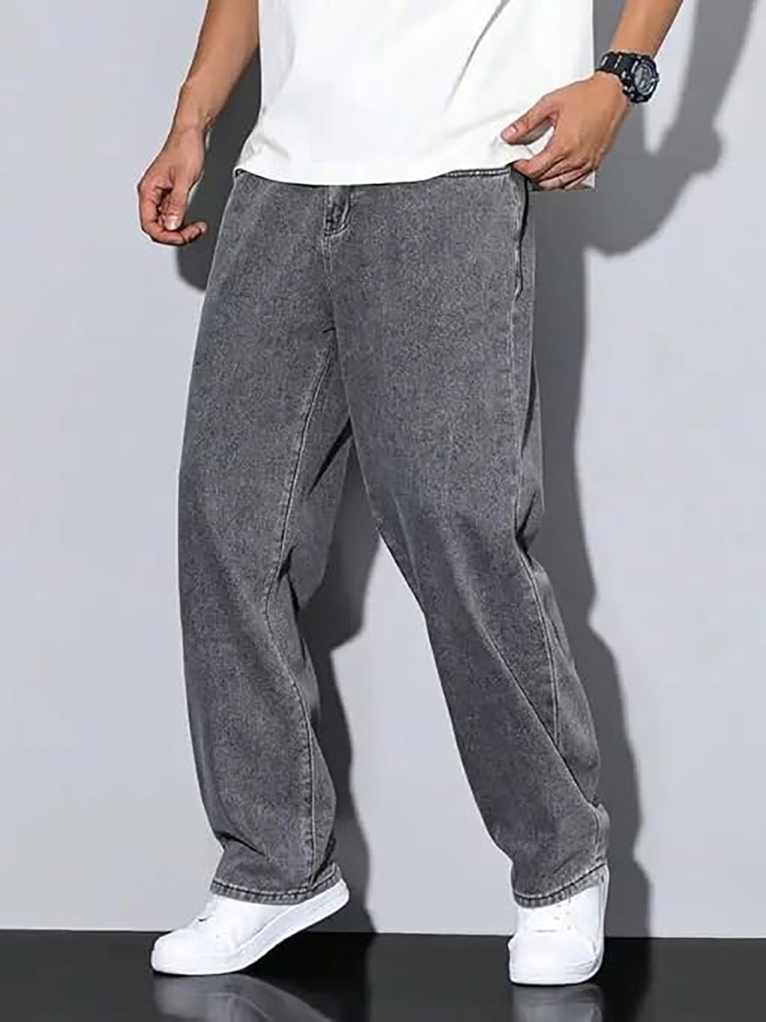 UNITED DENIM Men Loose Mid-Rise Light Fade Stretchable Jeans-picture-20