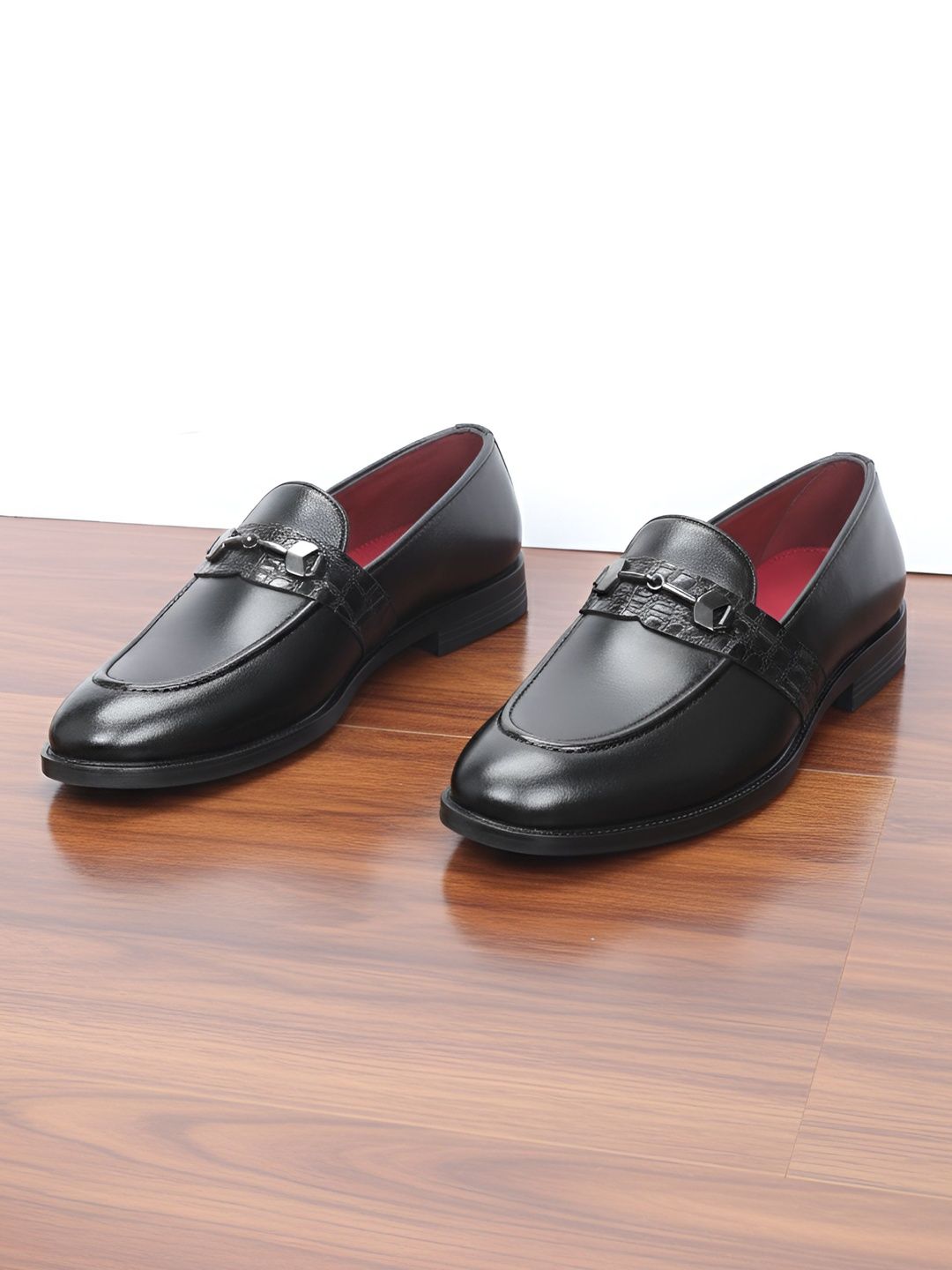 House of Pataudi Men Round Toe Slip-On Formal Loafers-picture-10