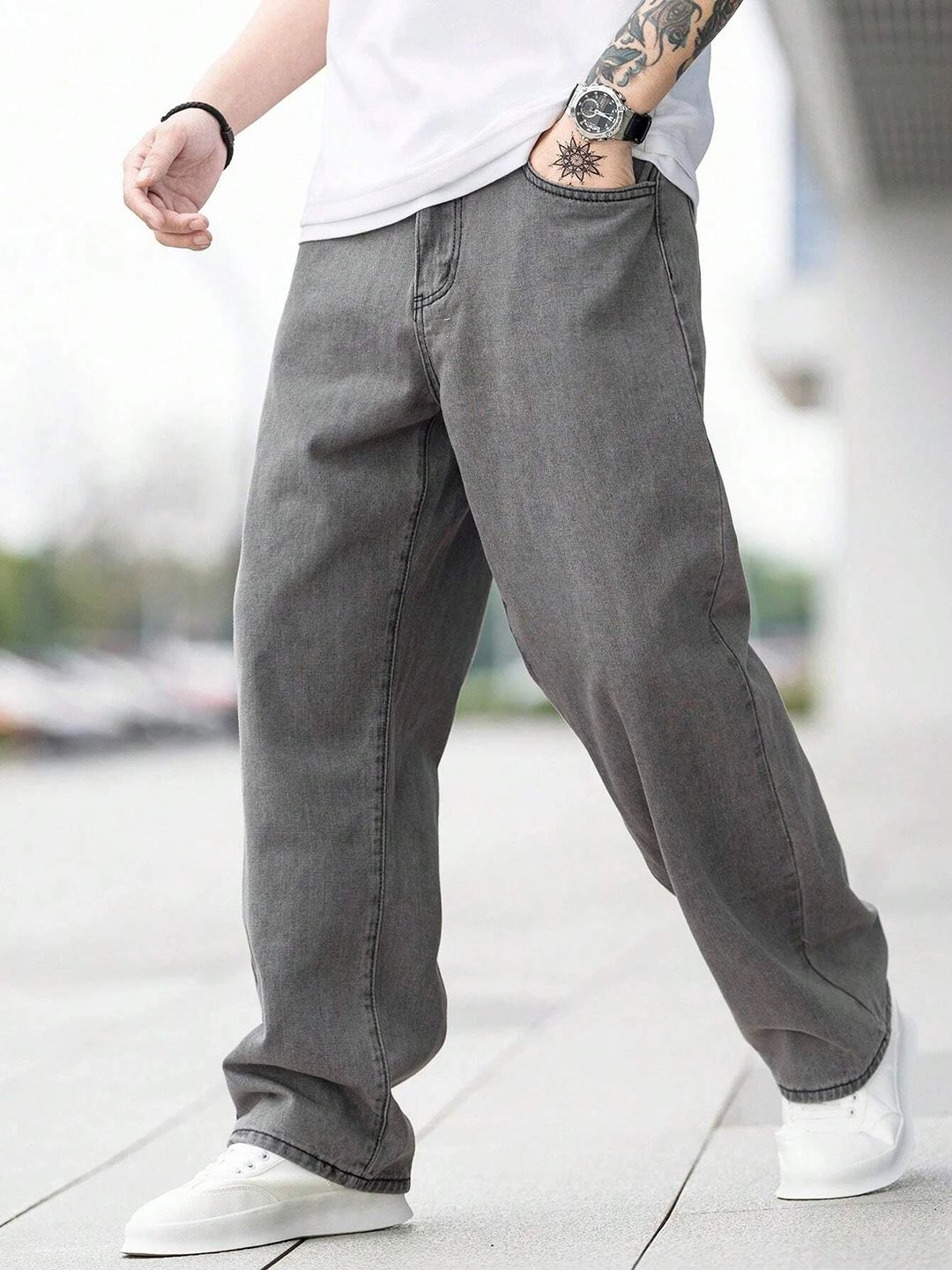 UNITED DENIM Men Loose Mid-Rise Stretchable Jeans-picture-45