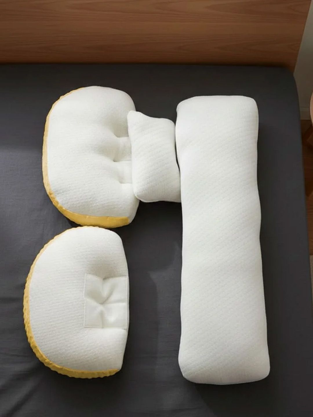 StarAndDaisy Yellow Set of 4 Cotton Maternity Pillow-picture-58