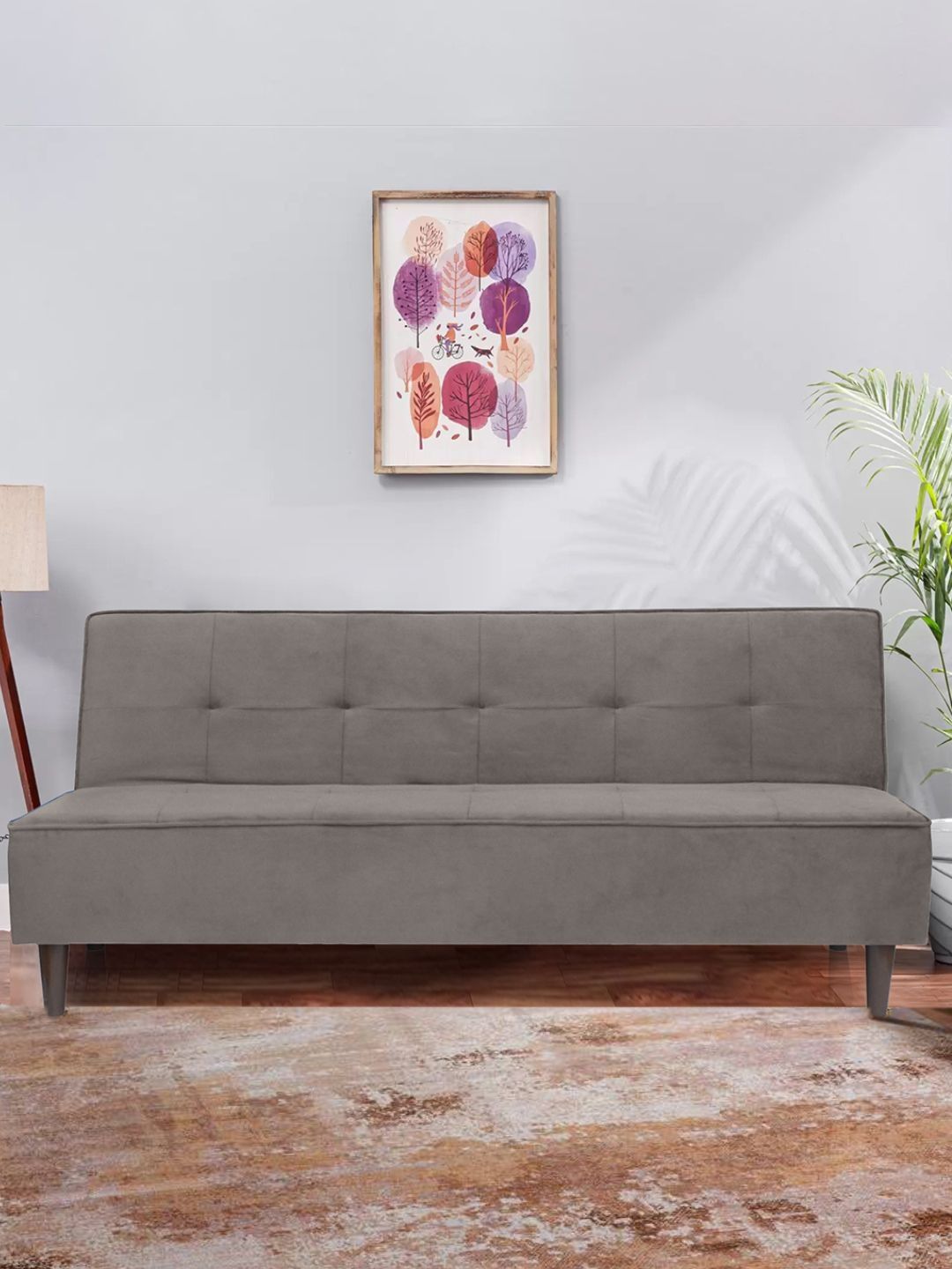 ARRA Grey 3 Seater Inflatable Sofa Cum Bed