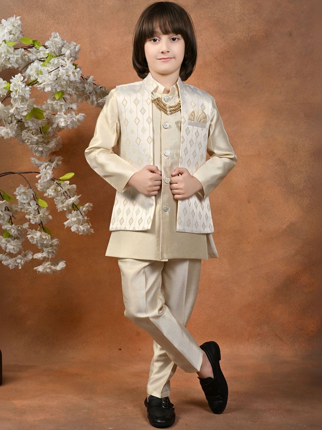 ahhaaaa Boys Regular Kurta with Trousers-image-42