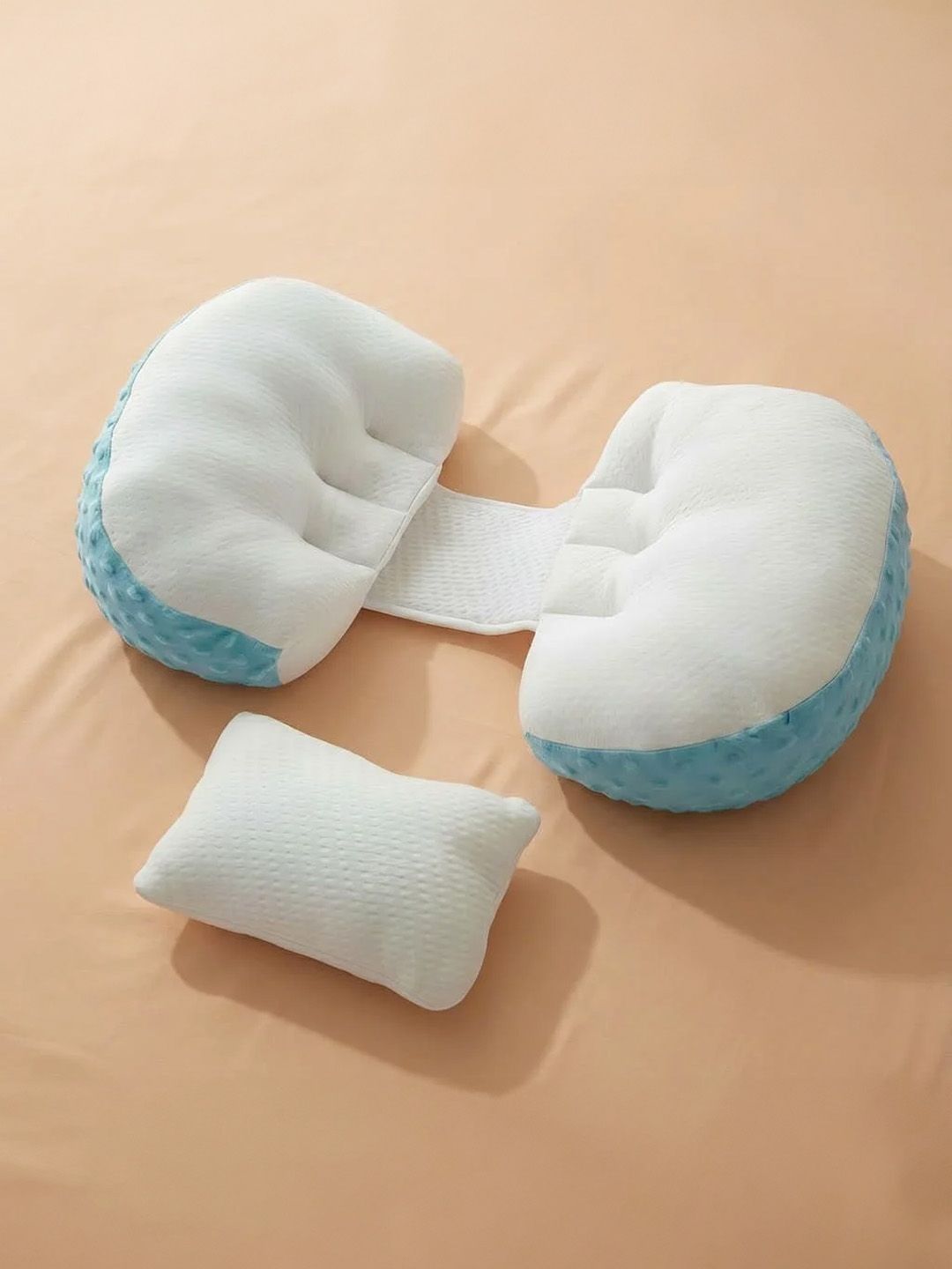 StarAndDaisy Blue Set of 3 Cotton Maternity Pillow