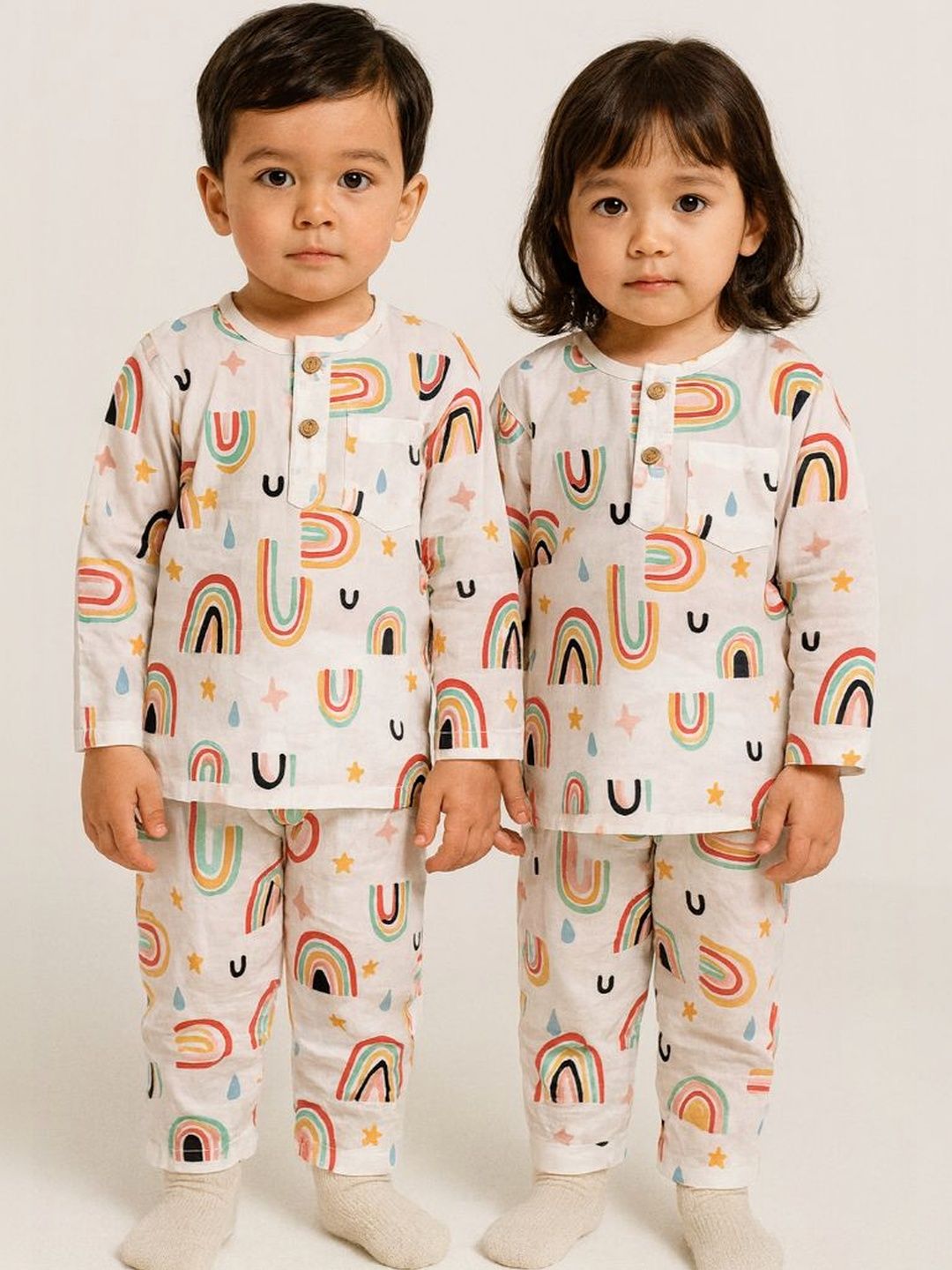 Sangria Unisex Kids Printed Night suit-picture-52