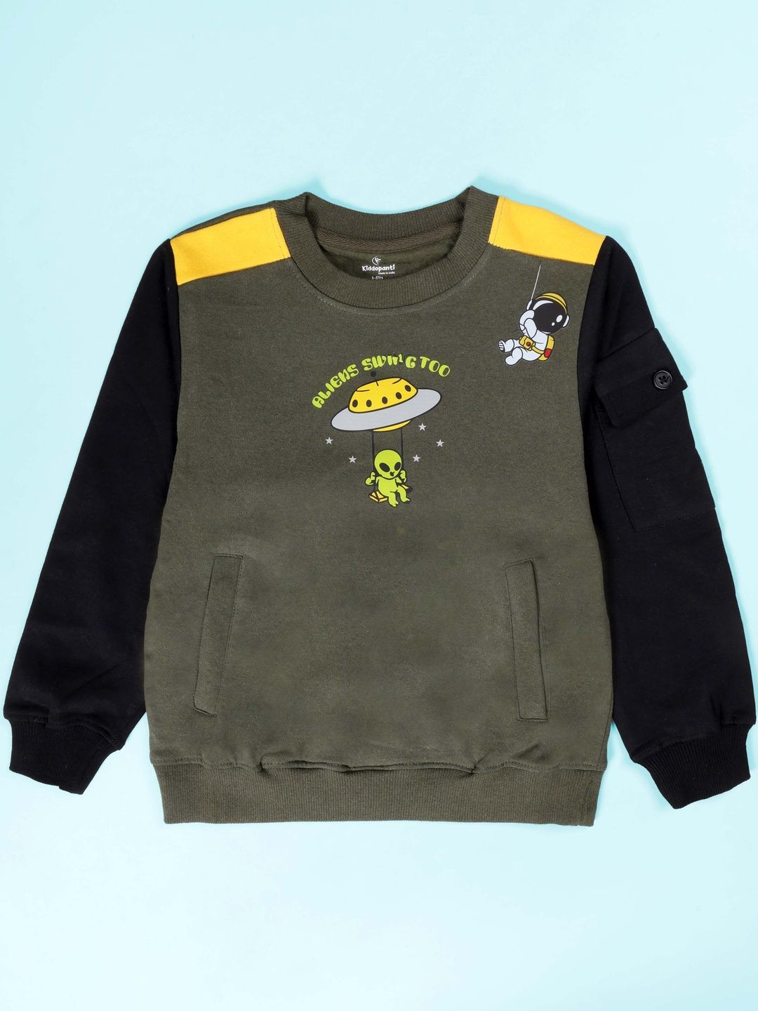 KiddoPanti Boys Colourblocked Sweatshirt-picture-38