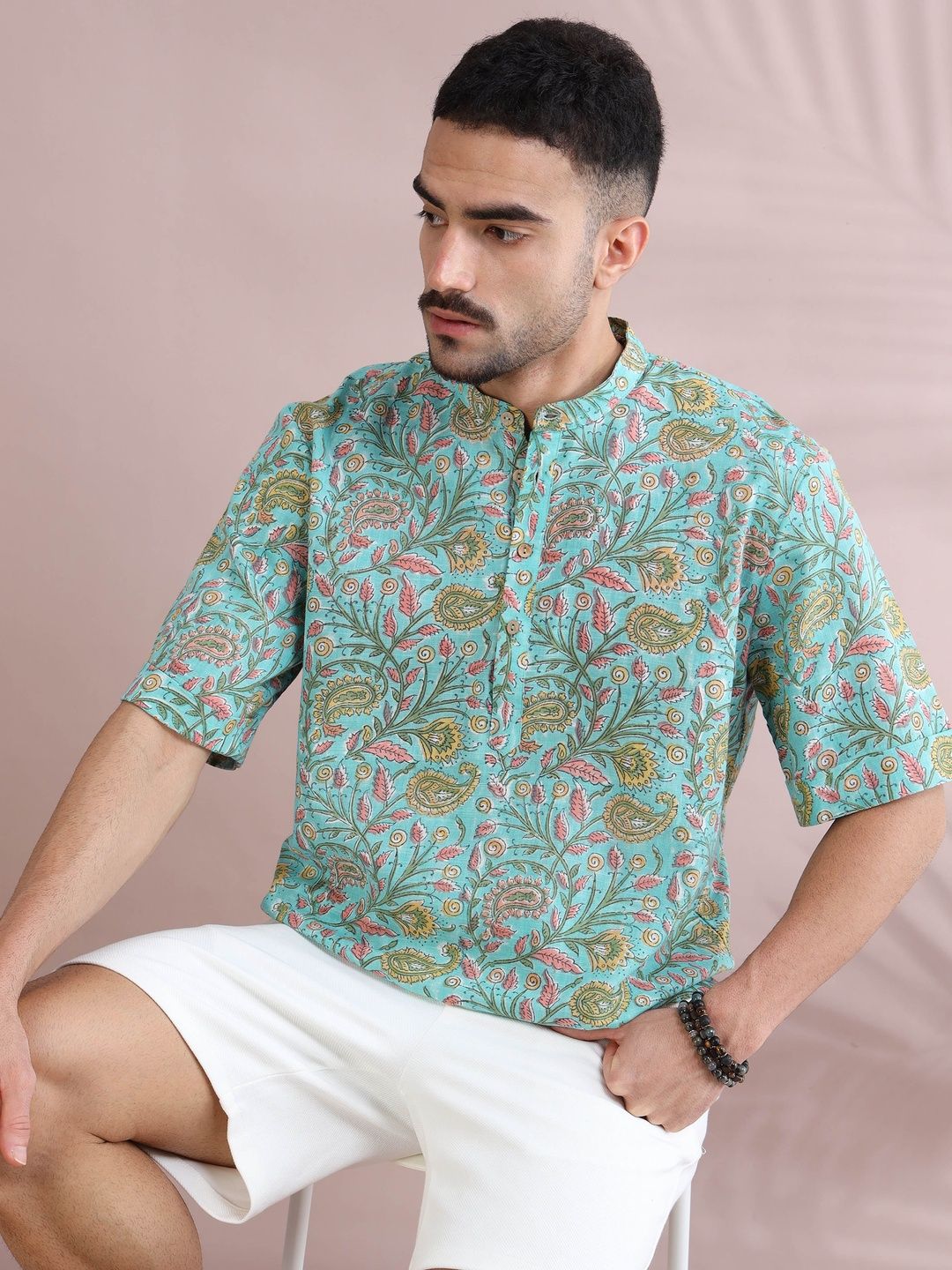 FILORI STUDIO Men Floral Printed Floral Kurta-picture-25