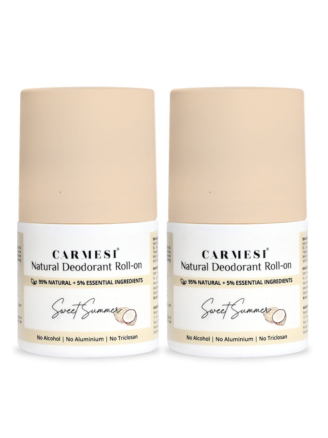 CARMESI Set of 2 Sweet Summer Natural Deodorant Roll-On for Women - 50 ml each-picture-20