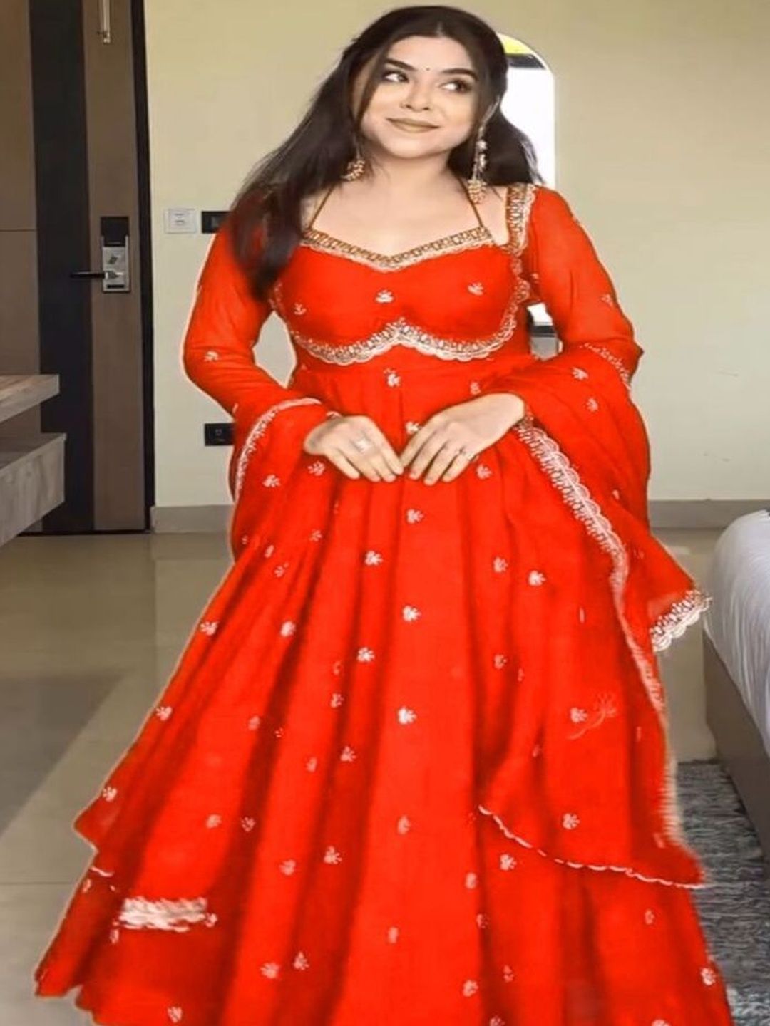 BlueRang Women Ethnic Motifs Empire Kurta with Trousers & With Dupatta-picture-38