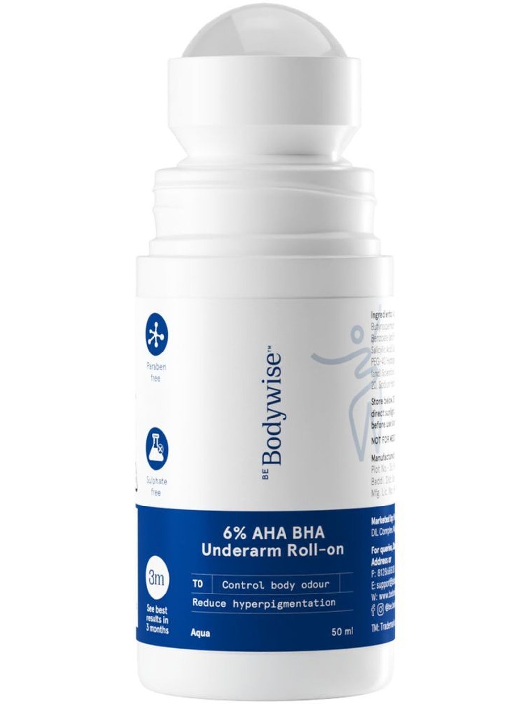 Be Bodywise 6% AHA BHA Underarm Roll On - 50ml-picture-10