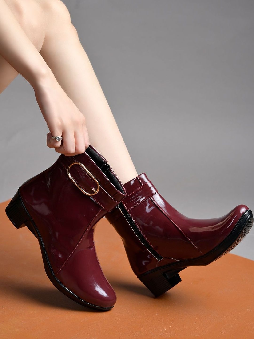 Stylestry Women Casual Block-Heeled Regular Boots-image-2