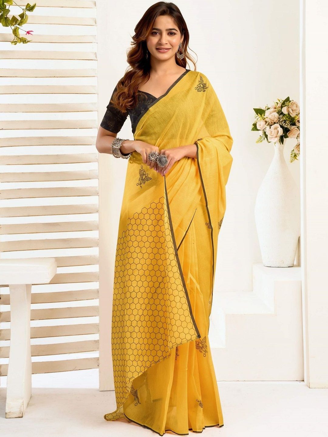 DWIJA FASHION Linen Blend Saree-picture-32