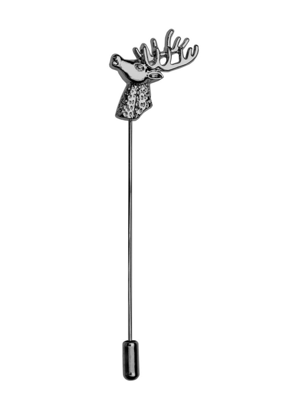 The Tie Hub Grey Plated Brass Lapel Pin Brooch-picture-24