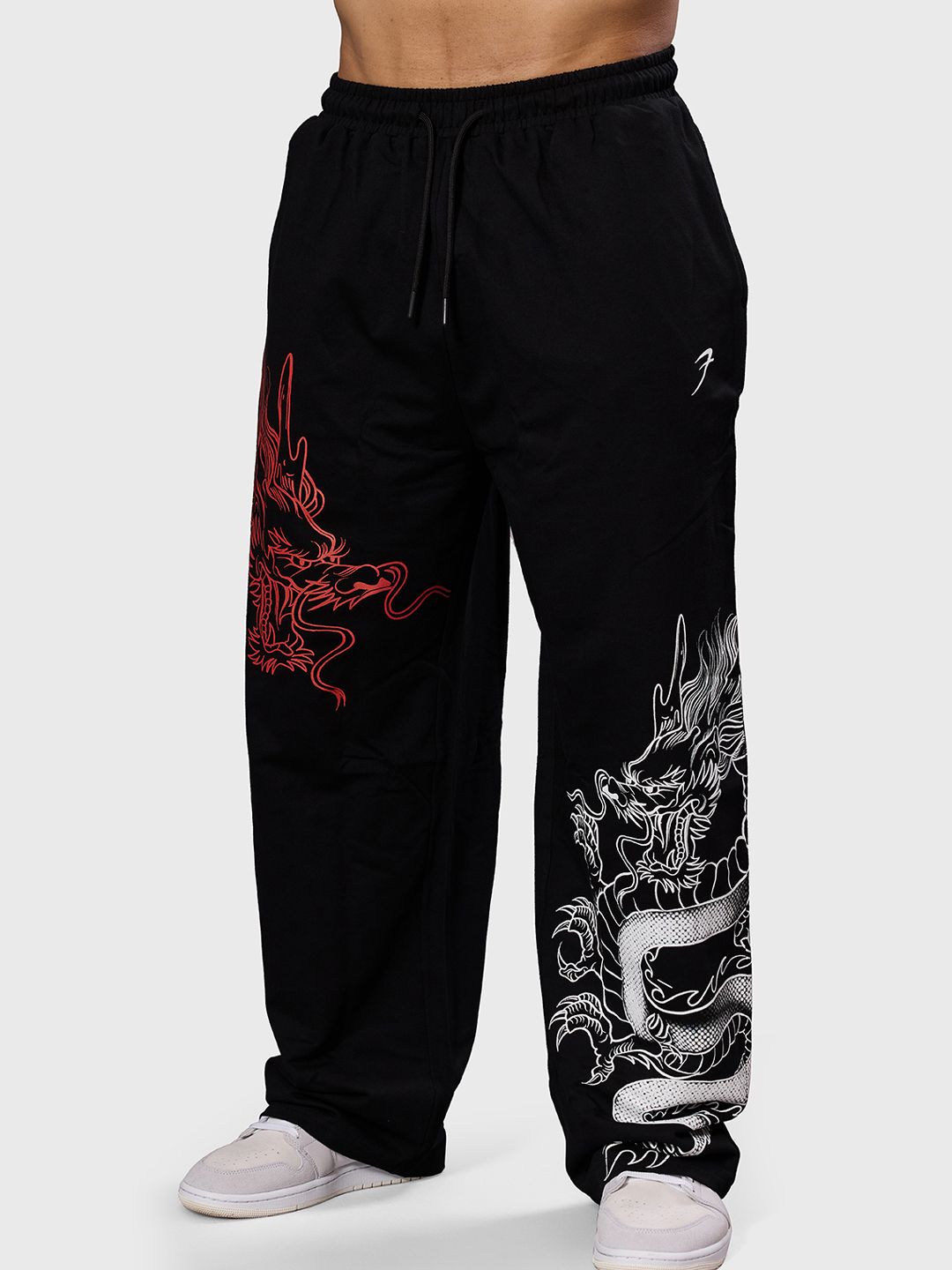 FUAARK Men Graphic Straight Fit Track Pants-image-5