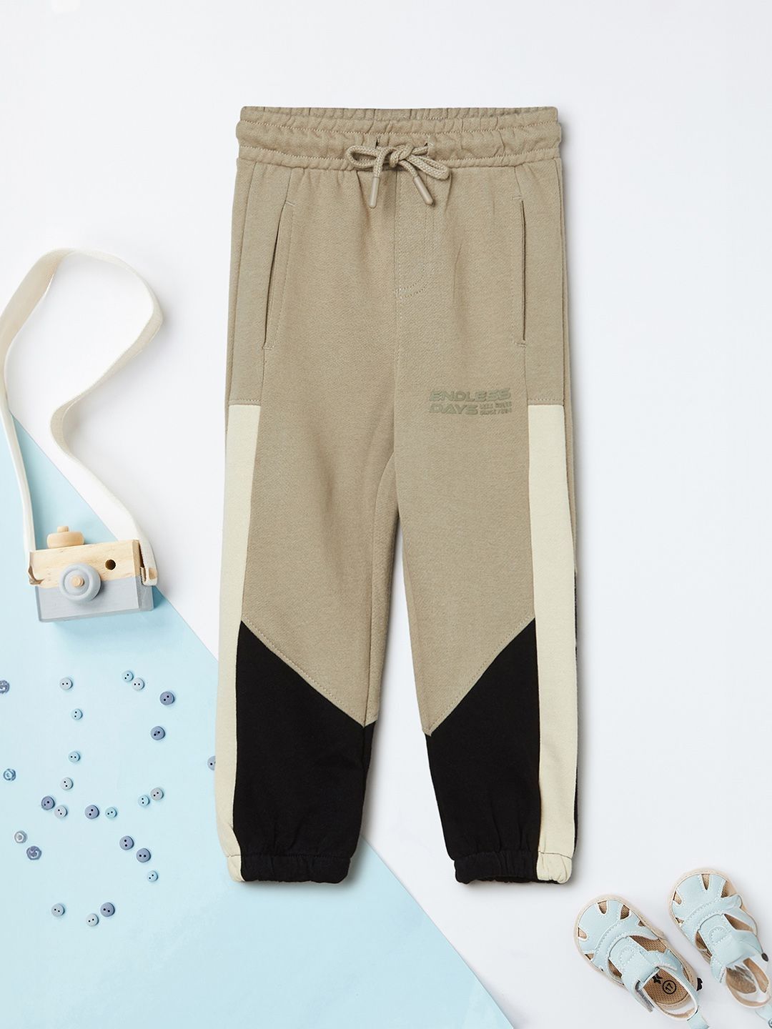 max Boys Colourblocked Pure Cotton Joggers-picture-29