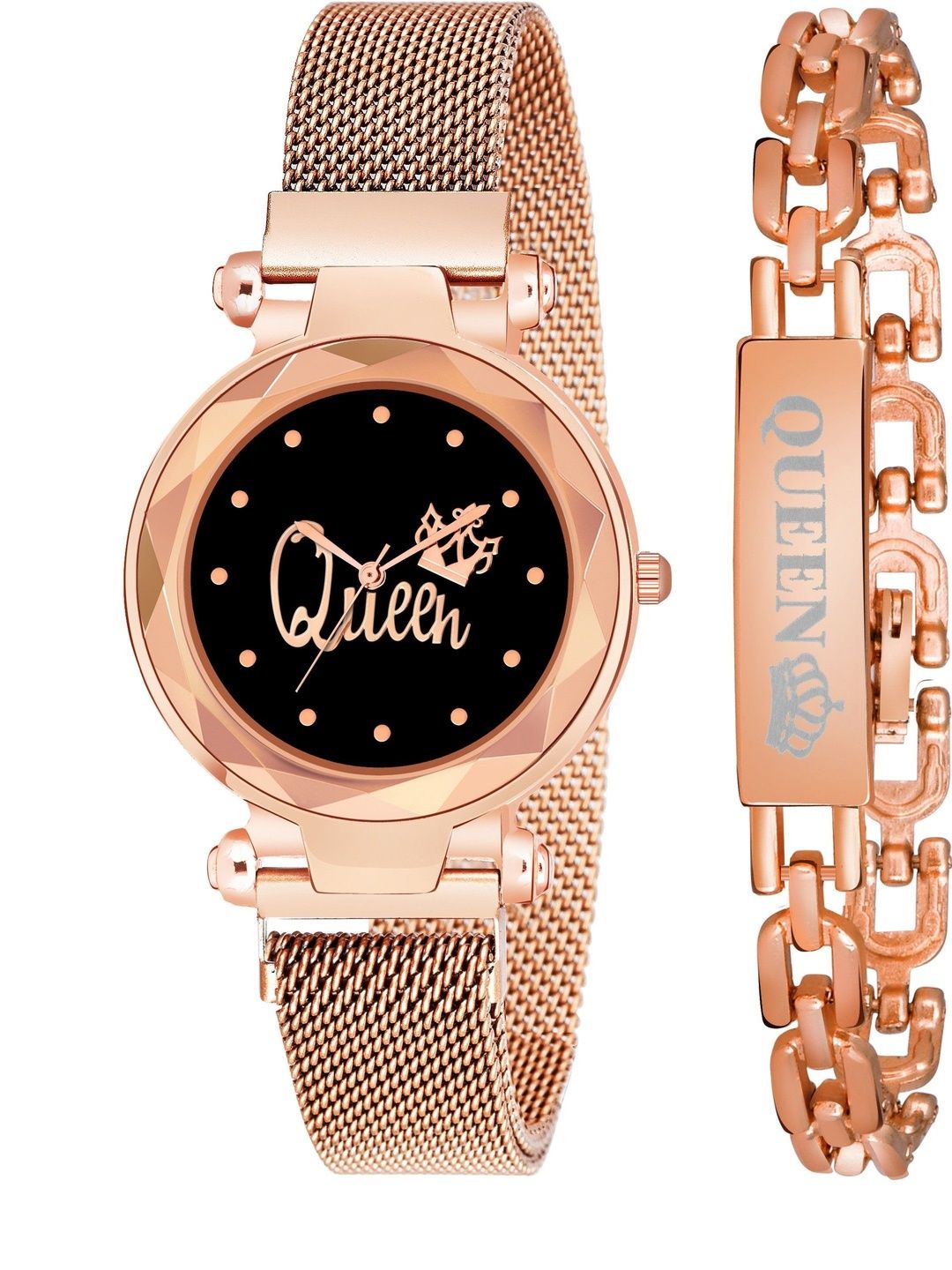 mivaan Women Printed Dial & Bracelet Style Straps Analogue Watch Com-Mag.Q.Black-16-Bracelet-picture-26