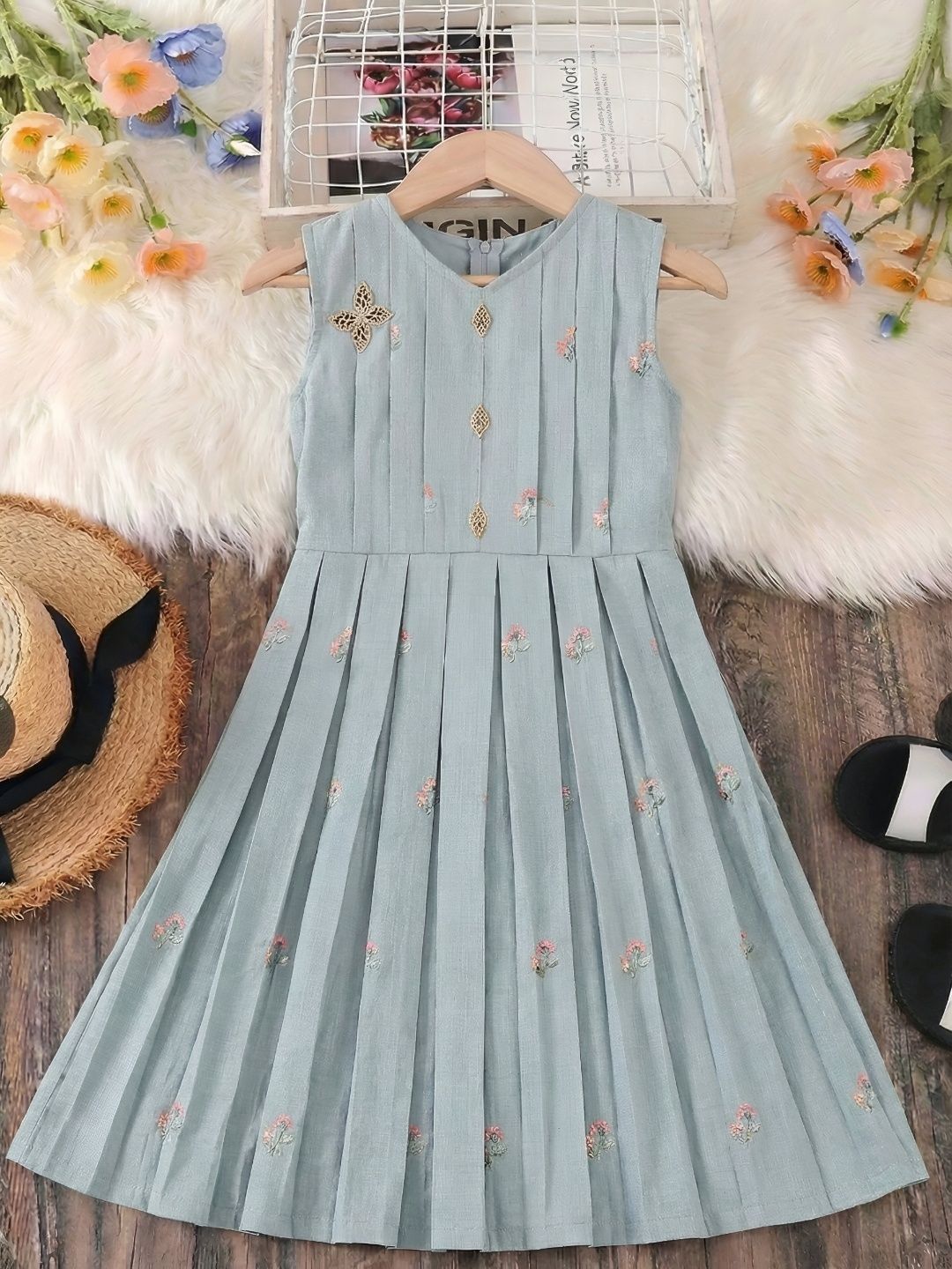 Satjal Fab Embroidered Fit & Flare Dress-picture-32