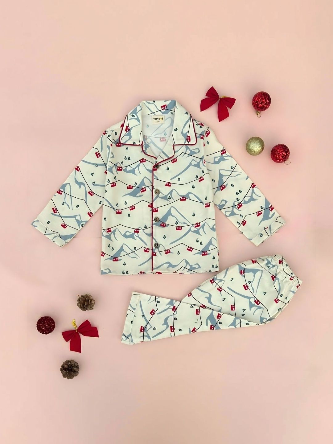 Tippy Top Unisex Kids Printed Night suit-image-17