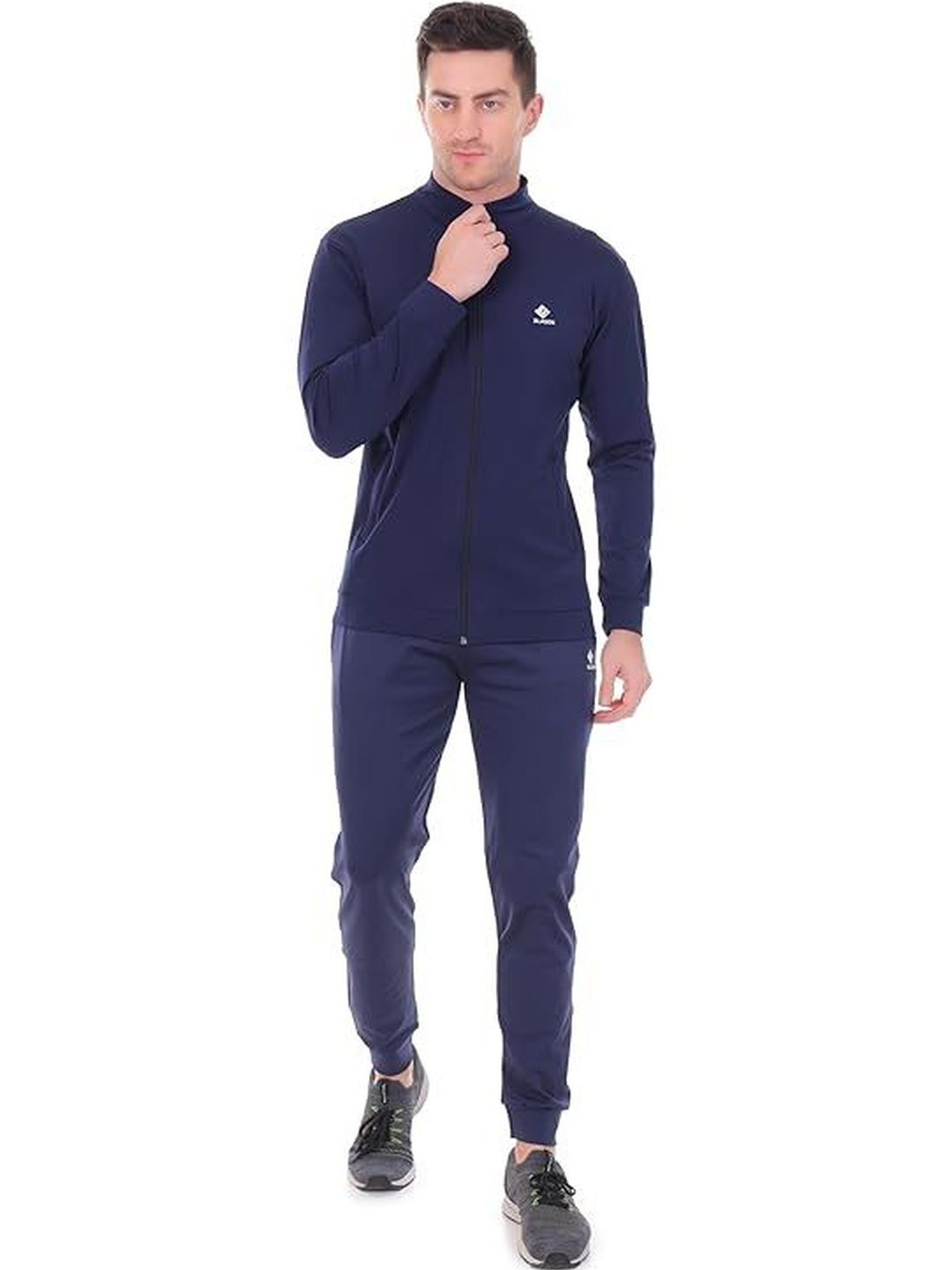 BLUE STAR SHARK Mock Collar Zipper Long Sleeve Tracksuit-picture-15