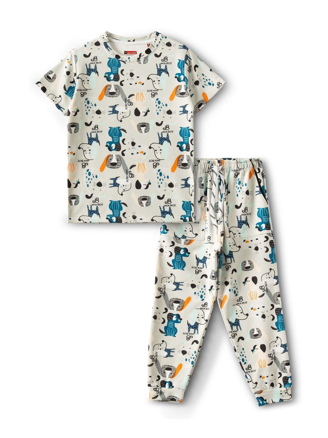 JACKBOY Unisex Kids Printed T-shirt with Pyjamas-picture-58