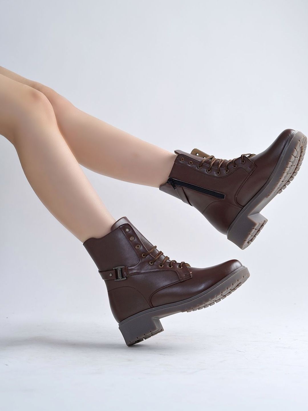 Stylestry Women Casual Block-Heeled Regular Boots-image-5